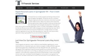 Rapid Personal Loans in Springwater WI - TI Financial Services