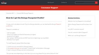 How do I get the Boingo Passpoint Profile?