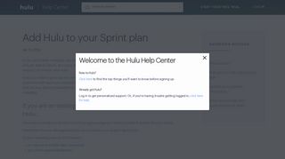 Add Hulu to your Sprint plan - Hulu Help