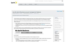 Use My Sprint Business account management features - Find Answers