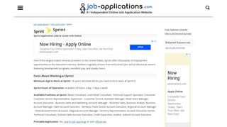 Sprint Application, Jobs & Careers Online - Job-Applications.com