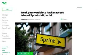 Weak passwords let a hacker access internal Sprint staff portal ...