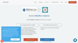 Connect Medallia to Sprint.ly with APIANT