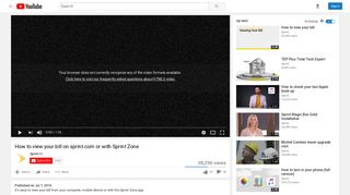 How to view your bill on sprint.com or with Sprint Zone - YouTube