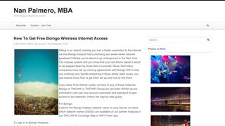 How To Get Free Boingo Wireless Internet Access | Nan Palmero, MBA