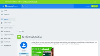 Sprint online photo album - HTC Hero | Android Forums