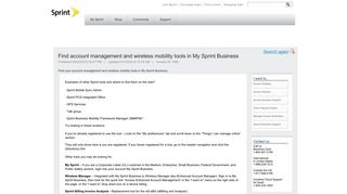 Find account management and wireless mobility tools in My Sprint ...
