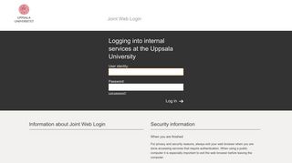 Log in to the Student Portal - Uppsala University Web Log in Test ...