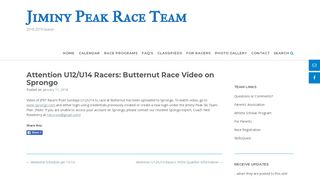 Attention U12/U14 Racers: Butternut Race Video on Sprongo | Jiminy ...