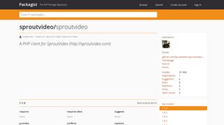 sproutvideo/sproutvideo - Packagist