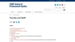Faculty and Staff | cuny sps