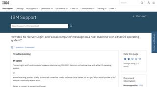 IBM How do I fix 'Server Login' and 'Local computer' message on a ...