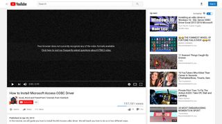 How to Install Microsoft Access ODBC Driver - YouTube