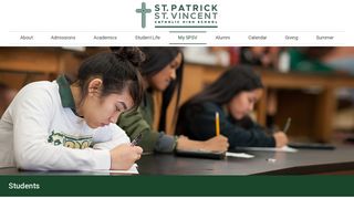 Students - St. Patrick - St. Vincent High School