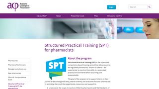 Structured Practical Training (SPT) for pharmacists | Alberta College of ...