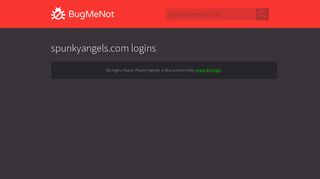 spunkyangels.com passwords - BugMeNot