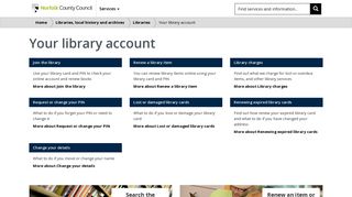 Your library account - Norfolk County Council