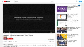 Using SpyFy for Competitive Research in SEO Projects - YouTube