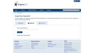 Forgot Password - Enigma Software