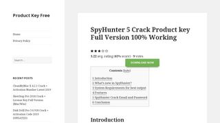 SpyHunter 5 Crack Product key Full Version 100% Working