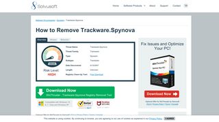 How To Remove Trackware.Spynova (Instructions) - Solvusoft
