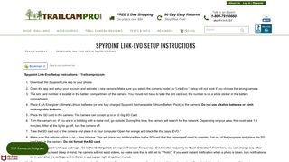 Spypoint Link-Evo Setup Instructions – Trailcampro.com