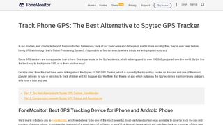 Track Phone GPS: The Best Alternative to Spytec GPS Tracker