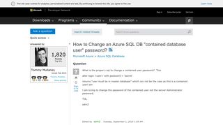 How to Change an Azure SQL DB 