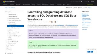 Azure SQL logins and users | Microsoft Docs