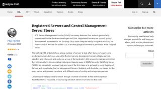 Registered Servers and Central Management Server Stores - Simple ...