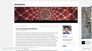 how to hack login (sql injection) - techpituwa - WordPress.com