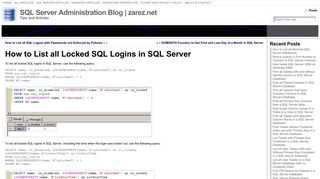 How to List all Locked SQL Logins in SQL Server | SQL Server ...