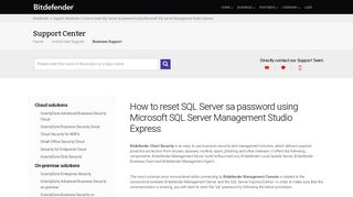 How to reset SQL Server sa password using Microsoft SQL Server ...