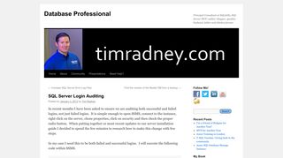 SQL Server Login Auditing | Database Professional - Tim Radney