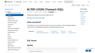 ALTER LOGIN (Transact-SQL) - SQL Server | Microsoft Docs