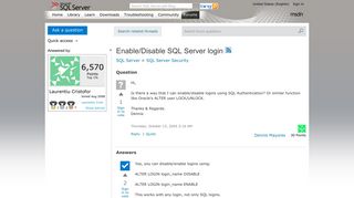 Enable/Disable SQL Server login - MSDN - Microsoft