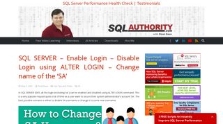 SQL SERVER - Enable Login - Disable Login using ALTER LOGIN ...