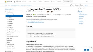 xp_logininfo (Transact-SQL) - SQL Server | Microsoft Docs