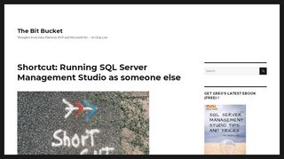 Shortcut: Running SQL Server Management Studio as someone else ...