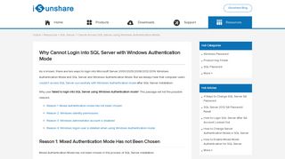 Why Cannot Login into SQL Server with Windows Authentication Mode