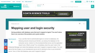 Mapping user and login security - SearchSQLServer - TechTarget