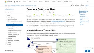 Create a Database User - SQL Server | Microsoft Docs