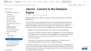 Connect to the Database Engine With sqlcmd - SQL Server | Microsoft ...