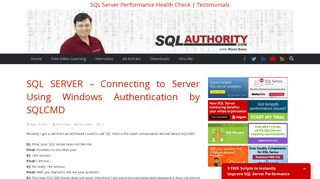 Connecting to Server Using Windows Authentication by SQLCMD