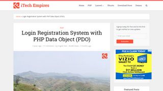 Login Registration System with PHP Data Object (PDO) - iTech Empires