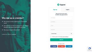 Sqore - Sign up