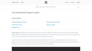 Get Started With Square Capital | Square Support Center - US