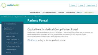 Patient Portal | Capital Health Hospitals