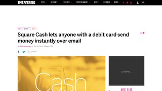 Square Cash lets anyone with a debit card send money instantly over ...