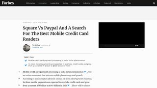 Square Vs Paypal And A Search For The Best Mobile Credit Card ...